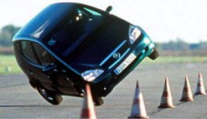 Mercedes A-Class topples during Elk Test